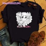 Kawaii Anime Candy Candy T-shirt Women Summer Short Sleeve Cute Black T-shirt Printed Harajuku Tshirt Graphic Tops Tee Female