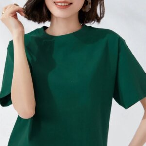 Women T-shirts 2024 Summer Tops Solid Short Sleeve Loose O-neck 100% Cotton Casual Ladies Shirts Harajuku Korean Woman Tshirts