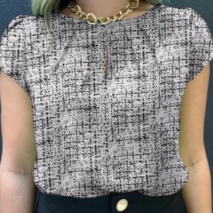 ZANZEA Summer Fashion Printed Blouse Woman Short Sleeve O-Neck Tops Casual Party Chemise Female Elegant OL Office Shirt 2024