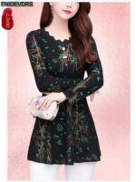 M-5XL 2023 Women Summer Short Sleeve Elegant Office Lady Work Basic Shirt Casual Retro Belly Tunic Peplum Tops And Blouses