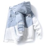 2023 Men's Spring and Autumn New Jackets High Street Trendy Printing Cargo Coat Stitching Color Windproof Pilot Jacket Male