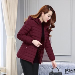 Winter Jackets for Women Cotton Padded Ultralight Coat Women's Parkas Lady Winter Thickened Slim Warm Jacket Female Hooded Parka