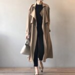 Johnature Korean Vintage Loose Sashes Women Trench 2025 Autumn New Loose Turn-down Collar Long All Match Female Coats