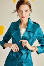 Women Trench Coat New Spring Autumn Turn Down Collar Double Breasted Mid-Length Windbreaker Female Fashion Overcoat