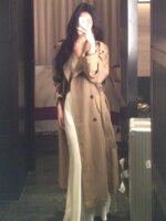 Korea Style Turn-Down Collar Long Trench With Belt Women Solid Fashion Single Breasted Slim Coat Female Elegant Clothes Autumn