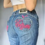 Vintage 90s Apple Pocket Jeans 2025 New Street Men and Women Casual Loose Harajuku Plus Size Jeans Cargo Pants Women