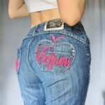 Vintage 90s Apple Pocket Jeans 2025 New Street Men and Women Casual Loose Harajuku Plus Size Jeans Cargo Pants Women