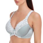 Women's Full Coverage Lace Bra Plus Size Bra Lager Bosom Embroidery Minimizer Bra For Women Thin Soft  Bralette C D E F G H I J