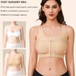 Women Front Button Post-Surgery Shaping Bra Shockproof Gathering Anti-sagging Underwear Compression Bra with Breast Support Band