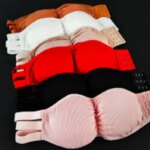 Women's Invisible Strapless Bra with Removable Pads Sexy Underwear Tube Top Girls One-piece Backless Lingerie Cropped Tanks
