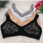 Classic Full Coverage Bra for women lace embroidery sexy lingerie DEMI Push Up cotton underwear top plus size 40-50 DEF cup C29