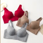 Scarless Large Breasts Show Small Underwear For Women Thin Style Anti-sagging Without Steel Rings Large Size Bra For Women