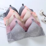 4 Colors Thin Cotton Bras Sexy Lace Bra Plunge Deep V Bralette Collect Breast Push Up Brassiere Beauty TOPS Nice Style Bh C09