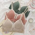Fashion Front Closure Girls Sweet Lace Bra Wire Free Comfortable Underwear Women Seamless Breathable Lingerie Female Bras