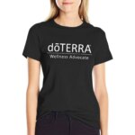 Doterra Wellness Advocate Essential Oil White Text T-Shirt korean fashion aesthetic clothes t-shirts for Women cotton