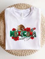 Mexicana Women Casual Shirt, Short Sleeve Comfortable T-Shirt, Latina Graphic Design Tee AE22