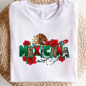 Mexicana Women Casual Shirt, Short Sleeve Comfortable T-Shirt, Latina Graphic Design Tee AE22