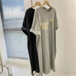 Oversize Loose Short Sleeved Dress Women 2025 New Casual Versatile Dress