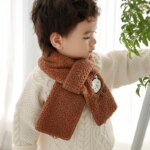 Autumn and Winter Korean Version Baby Scarf No Tie Korean Version Versatile Children's Thick Scarf Popular Baby Care Winter