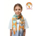 8-15Y Kids 3D Tassel Cute Cat Fox Faux Cashmere Knitted Scarf Winter Warm Fashionable Long Scarf for Girls Adult Women Scarves