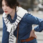 Clothes Decoration Accessories Women Black and White Knitted Shawl Female Wool Scarf Solid Color Wraps Korean Style Scarves
