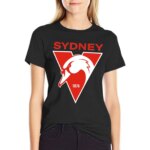 Sydney the Bloods Swans Haughty Swannies-Logo T-Shirt cute tops cute clothes Woman clothing
