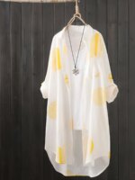 Black and White Large Size Shirt for Women's Spring and Summer Travel Thin Top Sunscreen Breathable Clothes POLO Collar