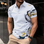 2025 New Men's T-Shirt Polo Shirt, Business Casual Shirt, Short Sleeve, Fashion, Summer novel,