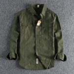Multi-colored Retro Stripe Cotton Shirt Men's Long Sleeve Spring Autumn New Fashion Daily Dressed Up Workwear Shirt