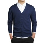MRMT 2025 Brand New Men's Jackets Sweater Cardigan Cotton V-neck Overcoat for Male Thin Knitted Man Cardigan Sweater Coat