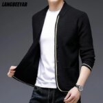 Top Quality New Autum Winter Brand Fashion Slim Fit Knit Cardigan Men Japanese Sweater Casual Coats Jacket Mens Clothes 2025