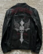 Affliction Jackets Men New Hip Hop Retro Embroidery Harajuku Fashion Pu Leather Jacket Long Sleeve Zipper Jacket Coat Streetwear