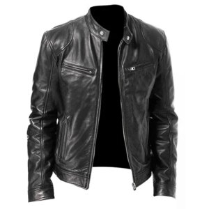 Fashion Casual Tactical Leather Jackets Pu Jacket Motorcycle Leather Jacket Hot Sale Autumn New Multi-pocket For Men
