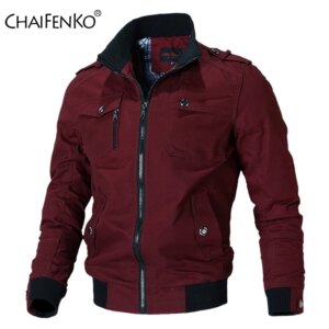 Bomber Jacket Men Fashion Casual Windbreaker Jacket Coat Men 2024 Spring Autumn New Hot Outwear Solid Stand Slim Jacket Mens