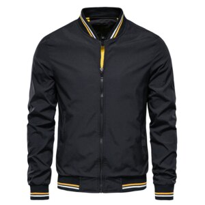 Spring Summer Bomber Jacket Men Black Casual Slim Fit Baseball Mens Jackets New Autumn Fashion High Quality Jackets for Men
