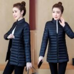 6XL Mother Coat Mid-Long Down Cotton Jacket women's Short Slim Fit Mid-Elderly coat spring Autumn Winter Padded jacket Out Wear