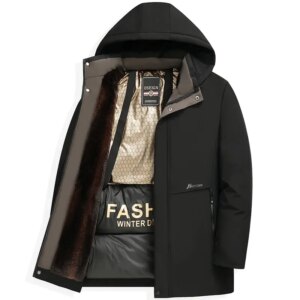 Warm Winter Coat Men Thicken Fleece Zipper Mens Jackets Plus Size Clothes New fleece warm Winter Jacket Men Hoodied Parka Men