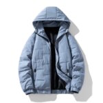 Autumn and Winter Work Clothes Parkas Cotton Men's Cotton Jackets Slim Fitting Hooded, Fashionable Coat