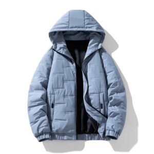 Autumn and Winter Work Clothes Parkas Cotton Men's Cotton Jackets Slim Fitting Hooded, Fashionable Coat