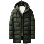 Puffer Jacket Men 8XL Thick Warm Winter Jackets Plus Size Hooded Long Coats Fashion Casual Cotton Padded Parkas Man Outwear  Top