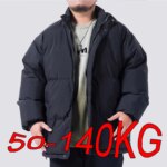 Plus Size Men Winter Jackets Oversized Thick Parkas Coats for Men Loose Fit Outwear Student Waterproof Black Men Jacket Clothing