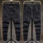 2024 Spring and Autumn New Fashion Trend Loose Haren Pants Men's Casual Comfortable Breathable Large Size High-Quality Jeans 5XL