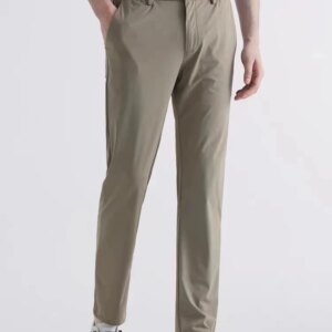 2022 New Summer Breathable Casual Pants Men Stretched Nylon Silk Cooling Slim Chinos Male Business Casual Straight Long Trousers
