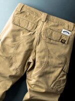 Male Trousers Stretch Loose Khaki Korean Men's Cargo Pants Big Size Aesthetic Harajuku High Quality With Stylish Long