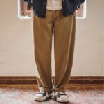 Maden Vintage Lumberjack Casual Pants Loose-Fit Straight-Leg Trousers Cotton Twill Khaki Long Pants Men's Versatile Fall Bottoms