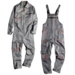 Men Long Sleeve Cargo Overalls Bib Pants Zipper Pockets Rompers Jumpsuit Fashion Labor Casual Coveralls Plus Size S-4xl