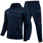 2025 Autumn New Arrival Man Hooded Tracksuit 2pcs Set Hoodie&sweatpants Male Daily Casual Sports Jogging Suit Gym Fitness Outfit