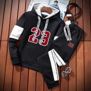 Sports Daily Hot Sale Casual Men's Tracksuit Hooded Long Sleeves Single Piece Sweatshirts And Sweatpants Comfort Outdoor Jogging