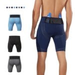 (S-2XL)Men Smart Compression Running Tights High Waist Quick Dry Running Fitness Shorts with Mesh Back Pocket