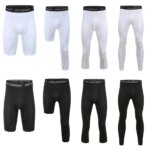 Men Compression Base Layer Running Tight Shorts Sport 3/4 Cropped Pant Leggings Gym Basketball Fitness Exercise Cycling Trousers